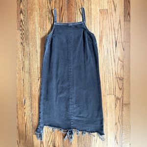 NWT distressed black denim dress